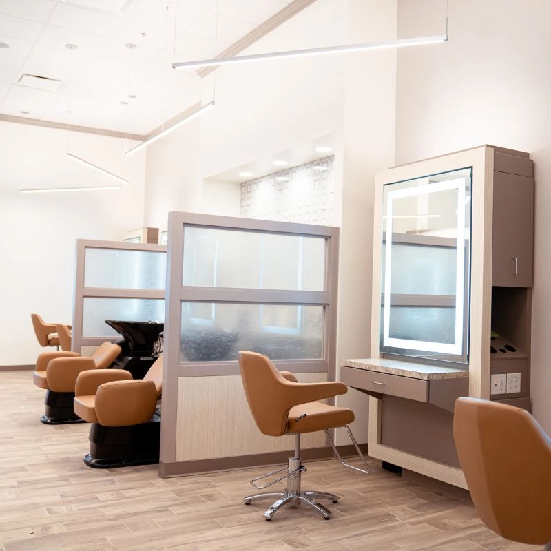 Hair stylist chairs at our Grove City Salon